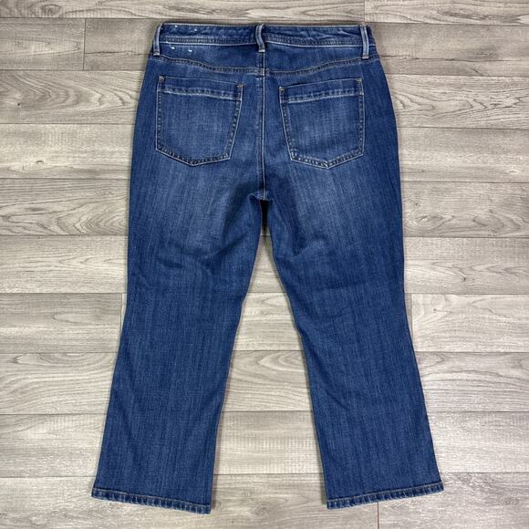 Talbots Demi Boot Crop Mid Rise Denim Jeans Medium Wash sz 8 Petite - Picture 5 of 6
